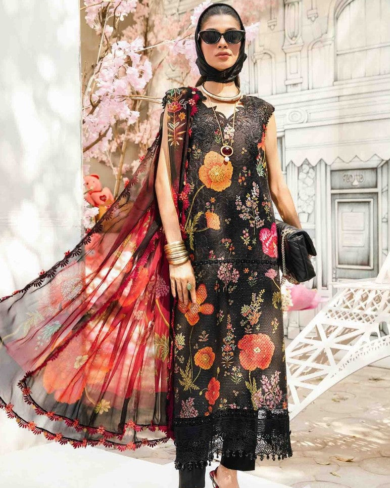 Maria B – 3PC Embroidered Lawn Suit – Design 10